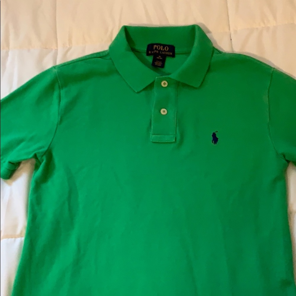 Vibrant green Polo by Ralph Lauren boys shirt